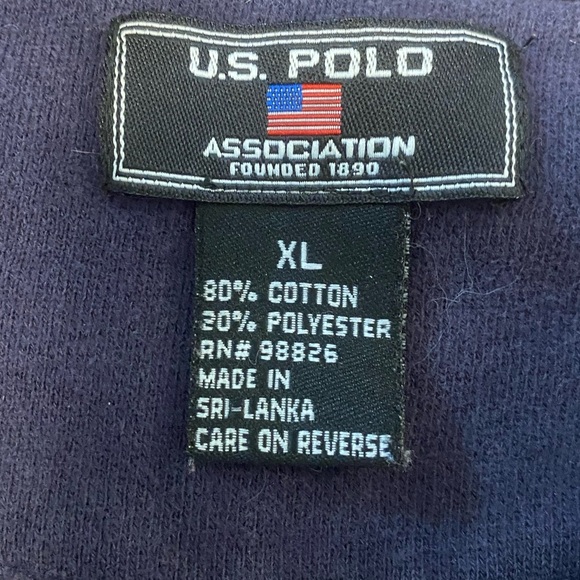 Vintage U.S. Polo Assn Blue Embroidered Logo 1890 Sweater Adult Size XL - Picture 4 of 5